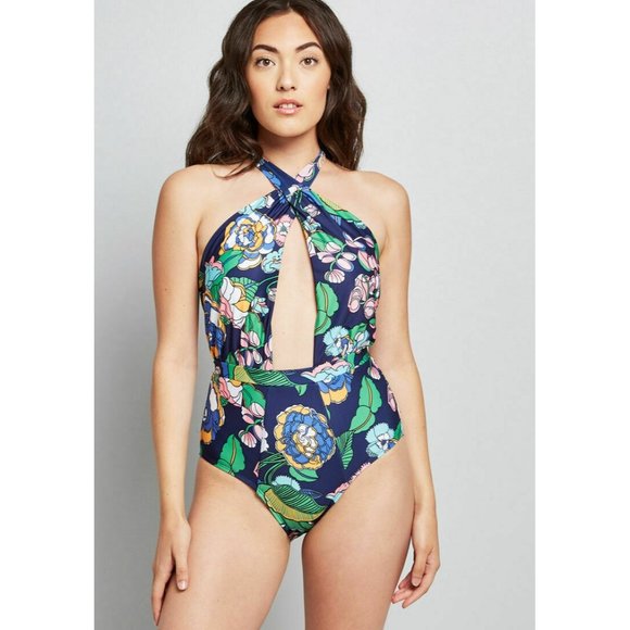 Modcloth Other - Modcloth The Bethany Floral One-Piece Swimsuit M